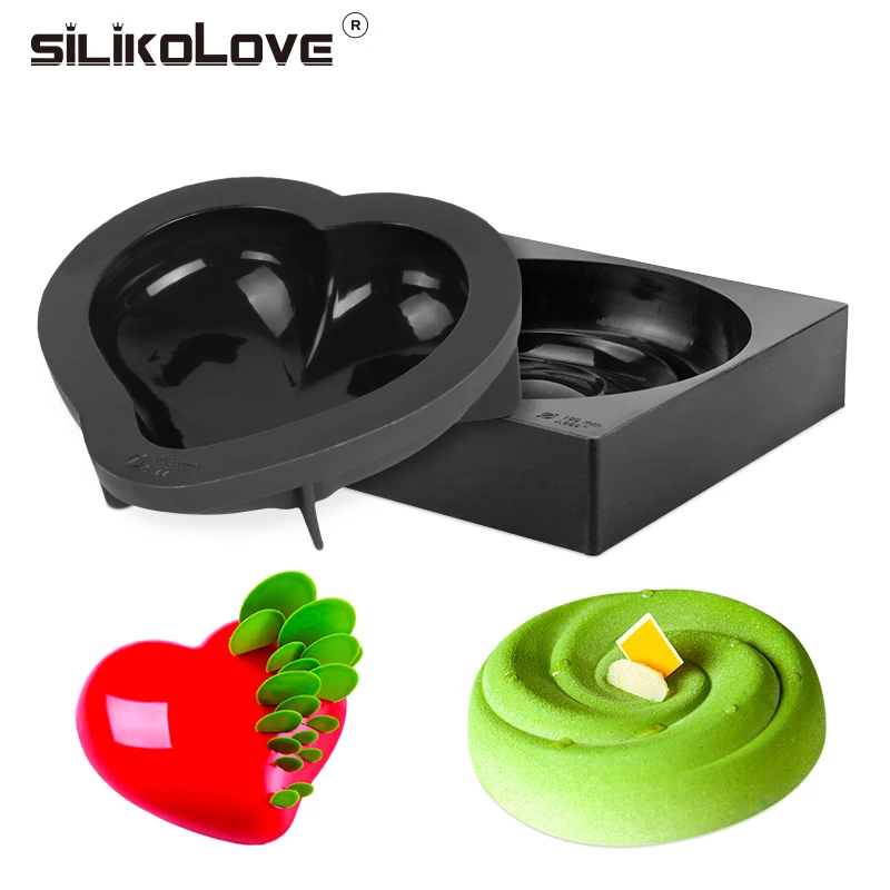 2 шт. силиконовые формы для выпечки в форме сердца|silicone form|decorating toolssilicone cake mold |