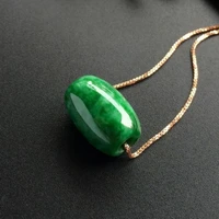 fine natural burmese green jade original ecological pattern pendant jewelry necklaces with gold 925 sterling silver accessories