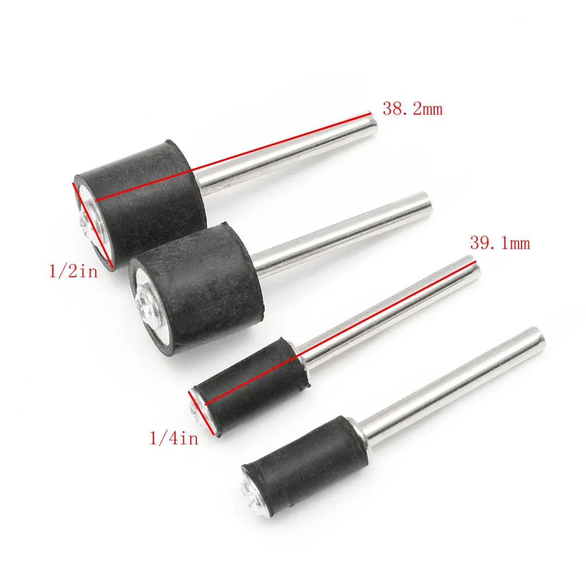 

Sanding Drum Set w/6.35mm 12.7mm Sanding Mandrel Abrasive Tools Grinding Heads Sanding Bands