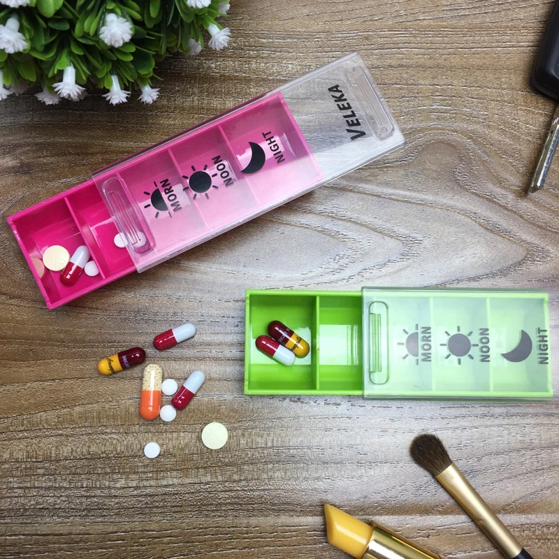 Картридж для таблеток двухцветный с пятью отделениями портативный картридж мини