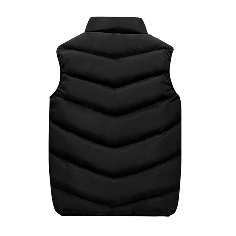 

Spring/Autumn/Winter Fashion Men Waistcoat Sleeveless Lithe Warm Casual Male Down Vest Cotton-Paded Solid Thick Daily Men Jacket