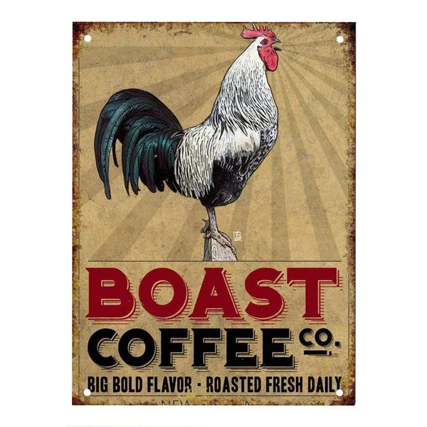 

Boast Coffee Retro tin sign nostalgic ornament metal poster garage art deco bar cafe shop