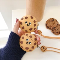 bluetooth earphone case for airpods pro cute silicone accessories protective cover for airpod 1 2 3 cartoon 3d chocolate cookies