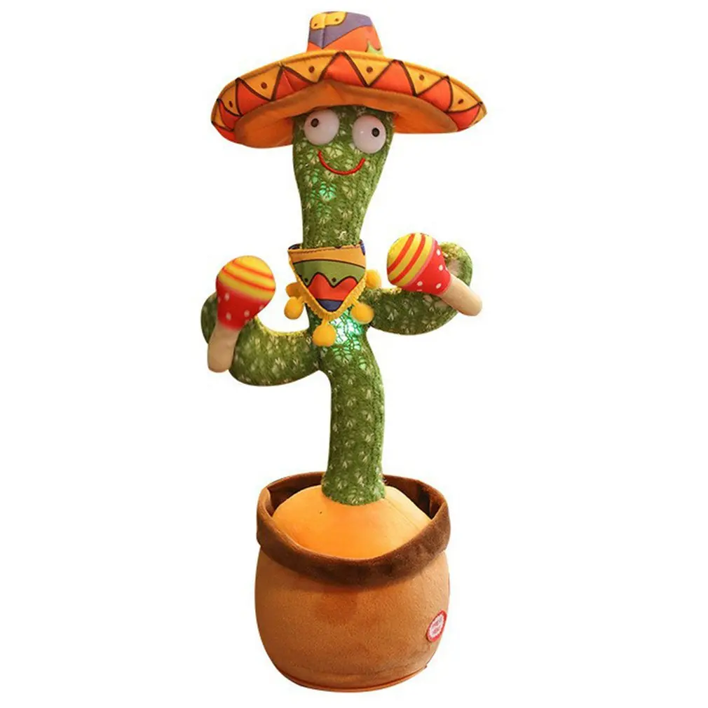 

Cactus Doll Plush Dancing Talking Cactus With 120 Songs Electronic Interactive Toys Home Accessories Children’s Gifts