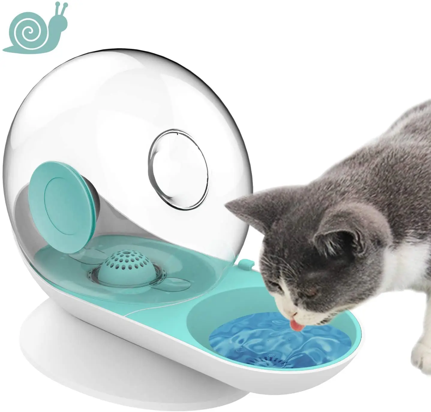 

Snails Bubble Automatic Cat Water Bowl Fountain For Pets Water Dispenser Large Dog Drinking Bowls Cats Drinker No Electricity