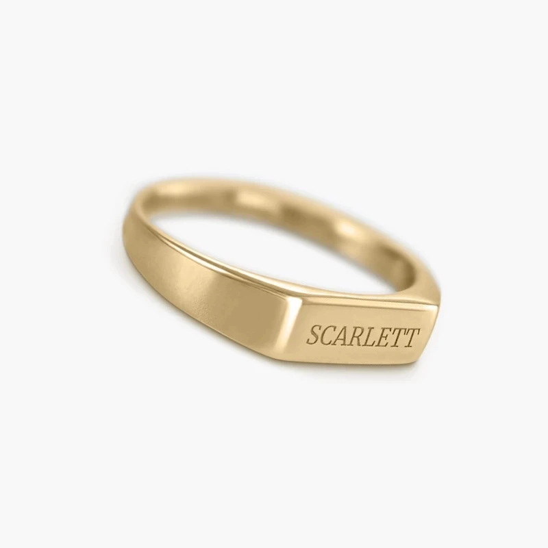 Кольца с именем на заказ большие Индивидуальные в стиле панк выгравированными