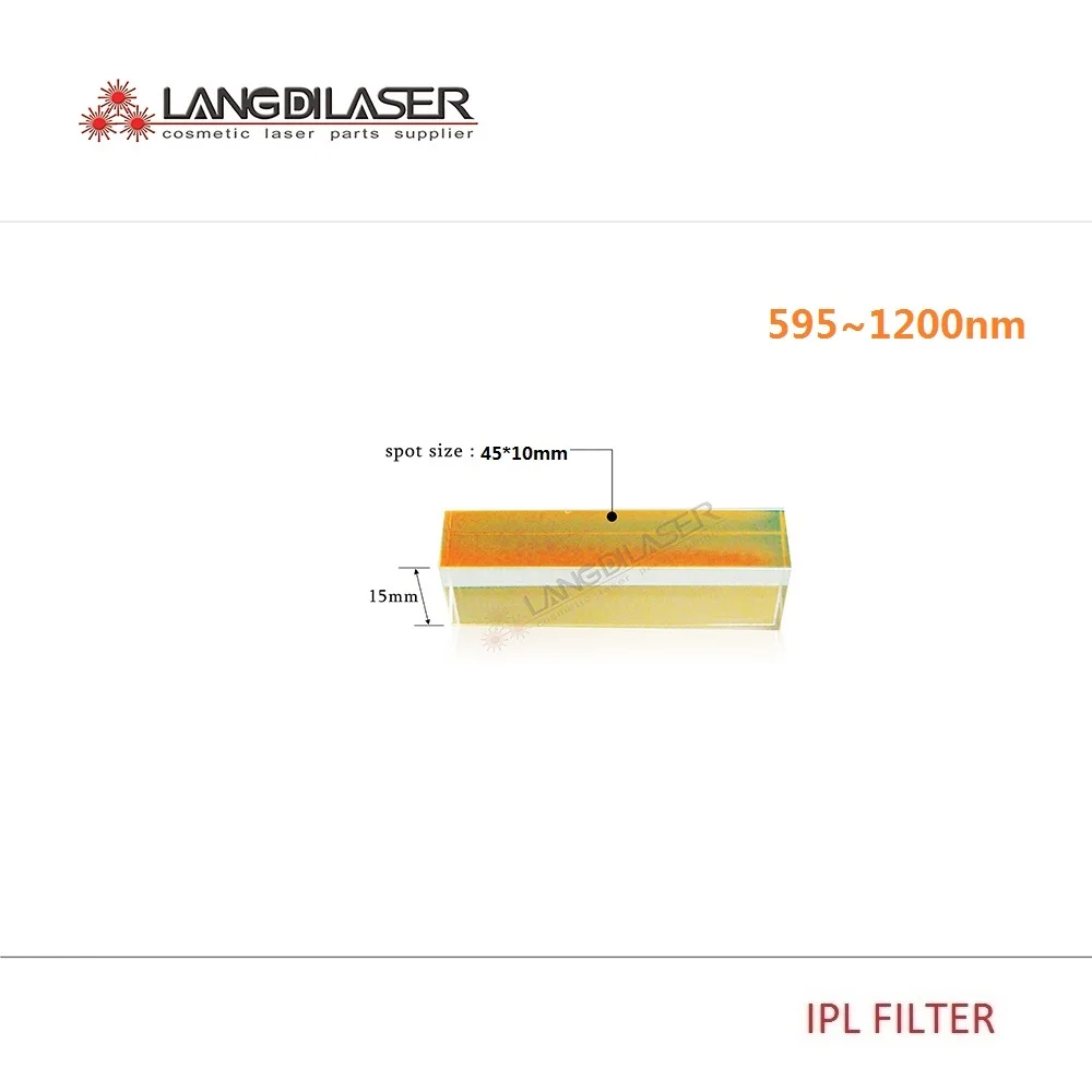 size : 45*10*15 , window size : 45*10mm ,Filtro láser IPL : 595nm~1200nm  , for cosmetic laser device