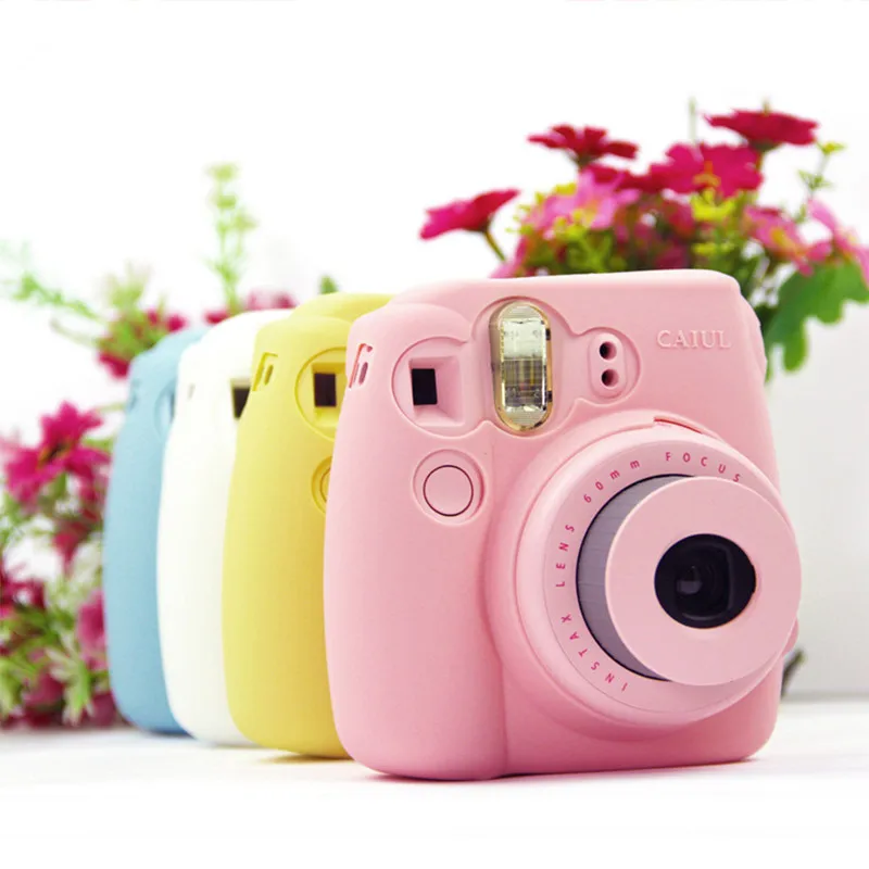 Хит продаж чехол для мгновенной камеры Fujifilm Instax Mini 9 8 + Классический серебристо