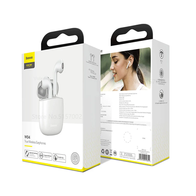 

Youpin MIJIA W04 Pro TWS Bluetooth Earphone 5.0 True Wireless Earbuds Stereo Headphones Handsfree In Ear Phone Sport Headsets