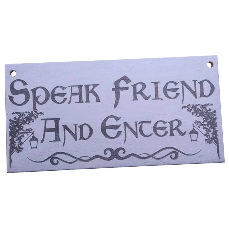 

Деревянная подвесная мужская пещера с надписью «Talk Friend And Enter»