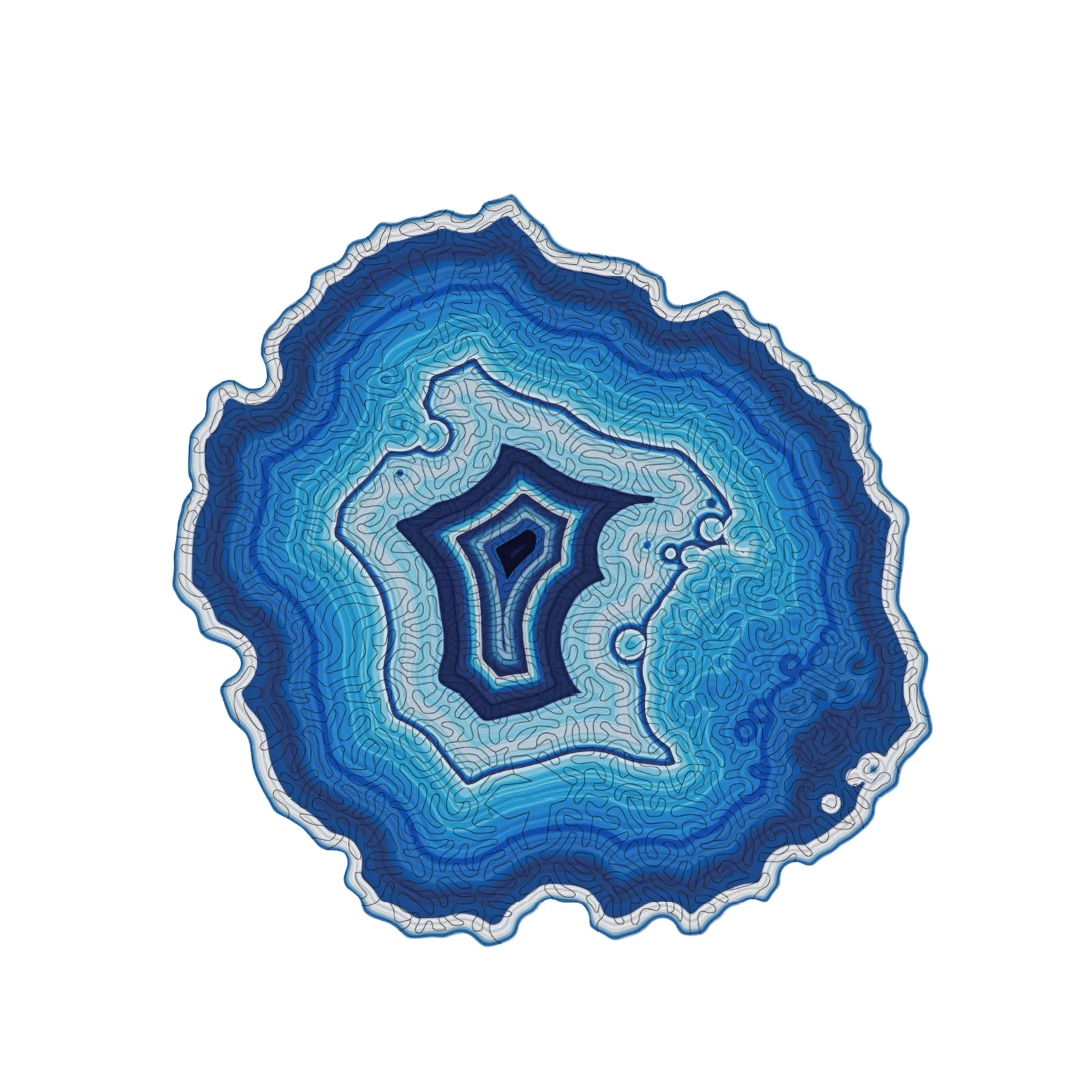 

Деревянный Пазл «сделай сам», голубой агат, игра для семьи, развивающее интеллектуальное украшение, новая форма, деревянный пазл из агата дл...