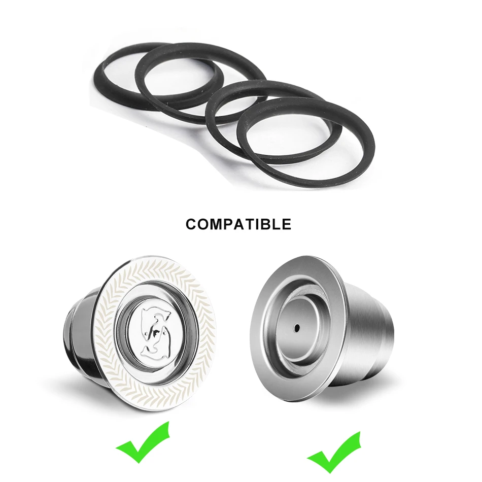 

Recafimil Black Silicone O-rings for Nespresso Stainless Steel Refillable Capsules Body Cup Rubber Ring