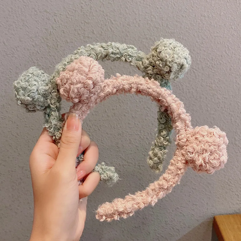 Женские плюшевые ободки для волос Ruoshui милая повязка на голову с изображением