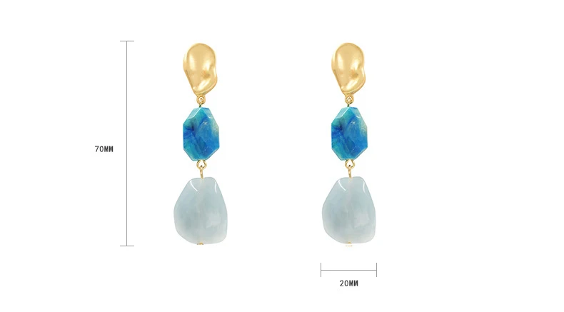 Женские винтажные серьги-подвески с синим стеклянным шариком оригинальный