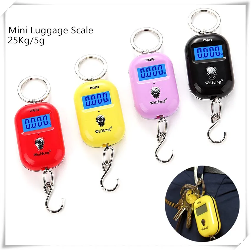 Новинка мини-весы с крючком 25 кг цифровые весы для чемоданов подвесные