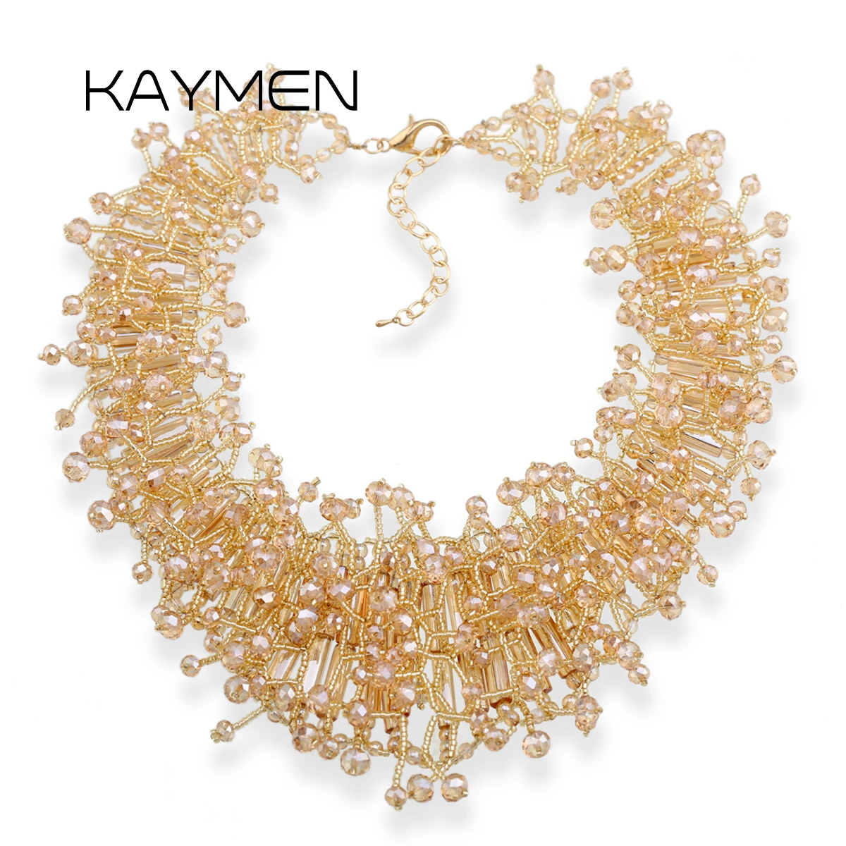 Новое поступление роскошное эффектное ожерелье с кристаллами модное чокер