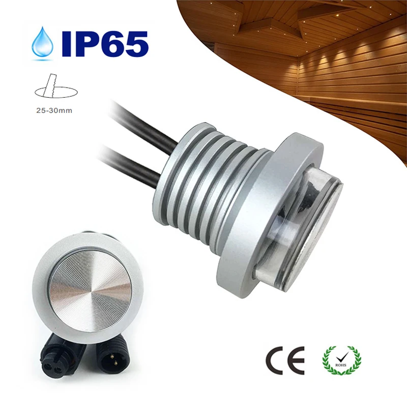 Мини светильник светодиодный антибликовый 1 Вт 12 В С отверстием 25 мм|Светодиодные