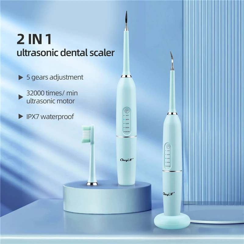 

CkeyiN Электрический стоматологический инструмент для чистки зубов, очиститель зубов, ирригатор для отбеливания зубов, удаление татарного ск...