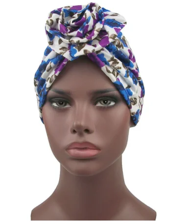 

Muslim Women Turban African Pattern Knot Headwrap Fashion Warm Bandana Hats Hair Scarf Accesorios Para El Cabello
