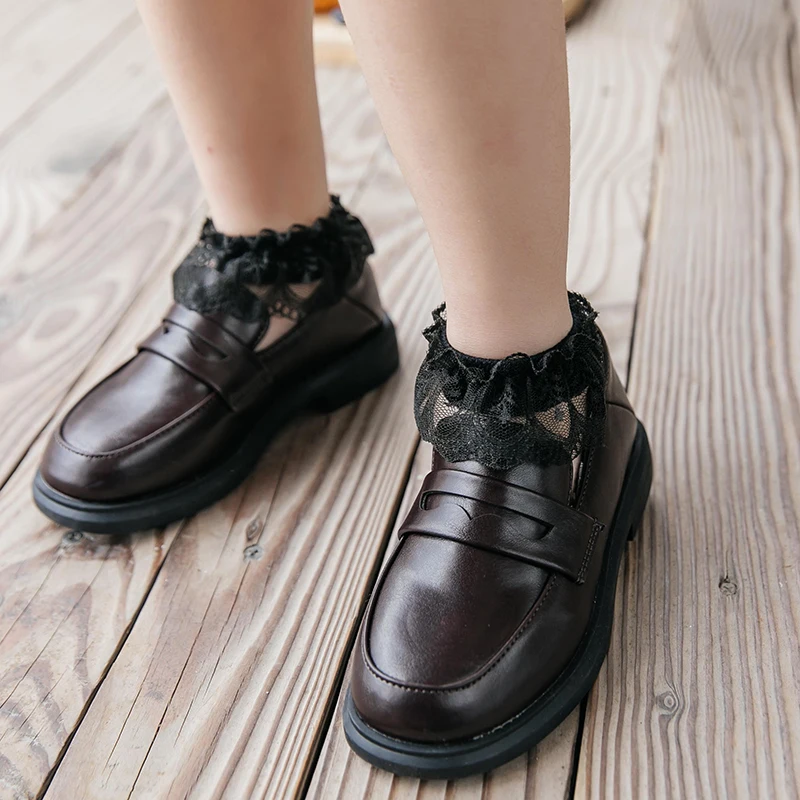 Новое поступление весенне-летние кружевные носки для маленьких девочек модные