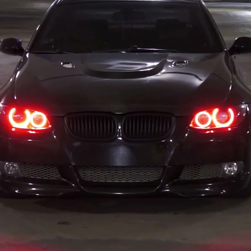 

Marker Angel Eye Bulb Red Aluminum H8 Headlight 1 Pair For BMW E60 E87 E91 E93