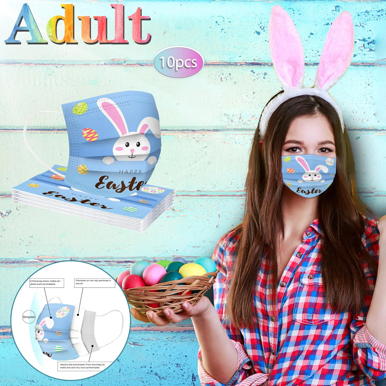

Одноразовая мультяшная 3-слойная детская маска с фильтром, 50 шт., детская маска для лица и рта с ушными петлями, маска для детей на Хэллоуин 2021