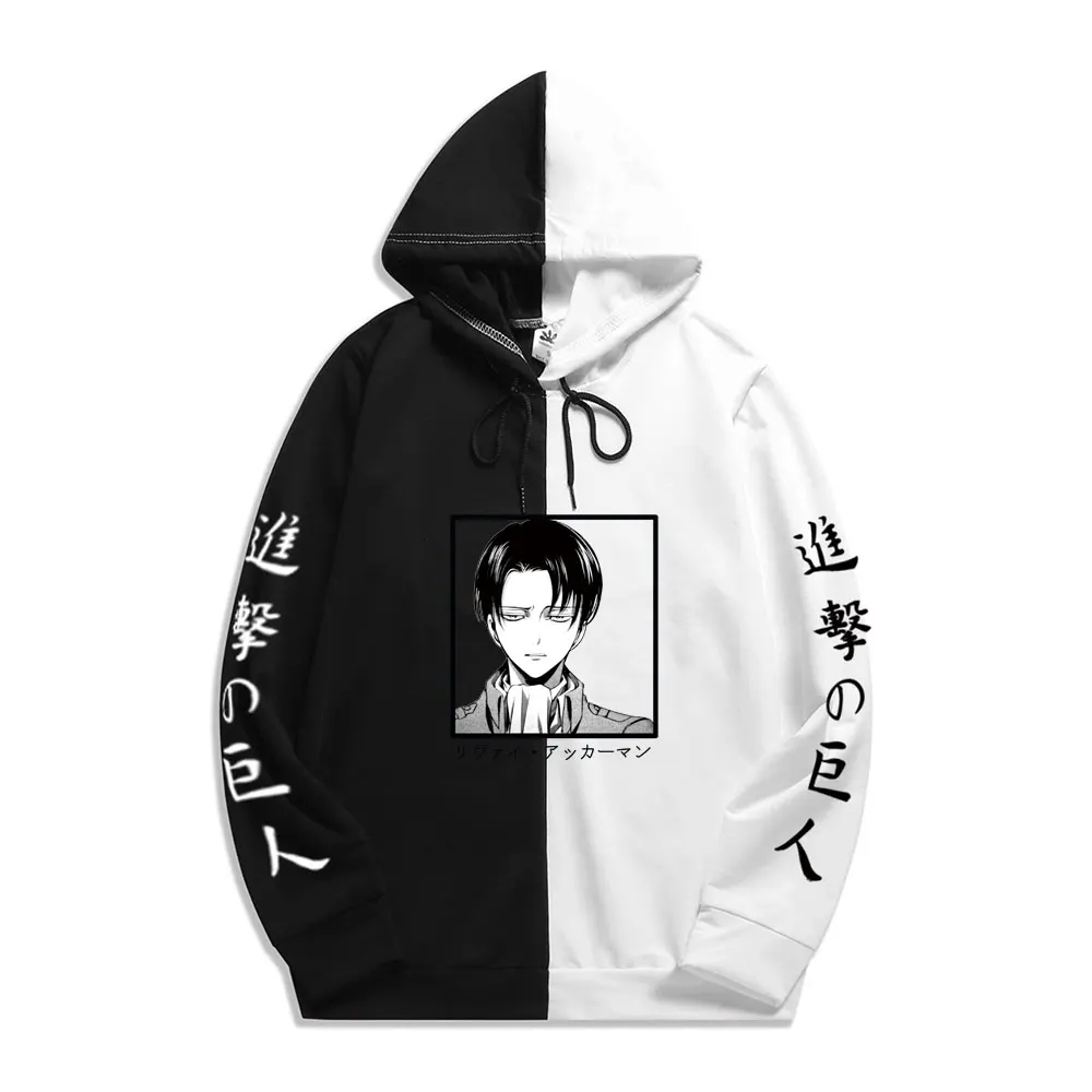 

2021 Summer Anime Attack on Titan Men's Sportswear Hoodie Print Printing Double Color Hoodies Sweatshirt Harajuku Thin Clothing