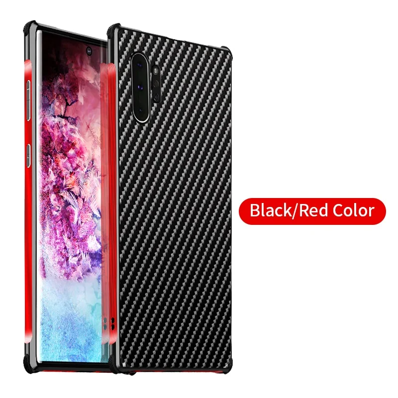 Red Тонкий чехол из углеродистой Металлической Рамки для Samsung Galaxy S8 S9 S10 Plus S10 E устойчивый к царапинам Прочный чехол для Galaxy Note8 9 10 Plus - Цвет: Red