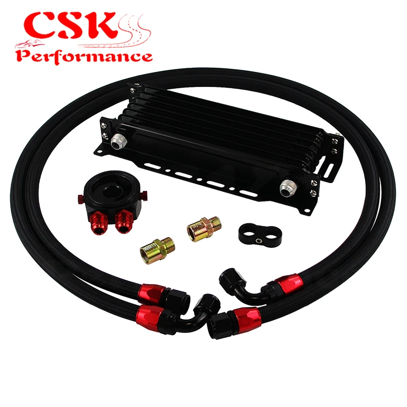 Универсальный Масляный радиатор коробки передач AN10 7Row 262 мм + алюминиевый фильтр