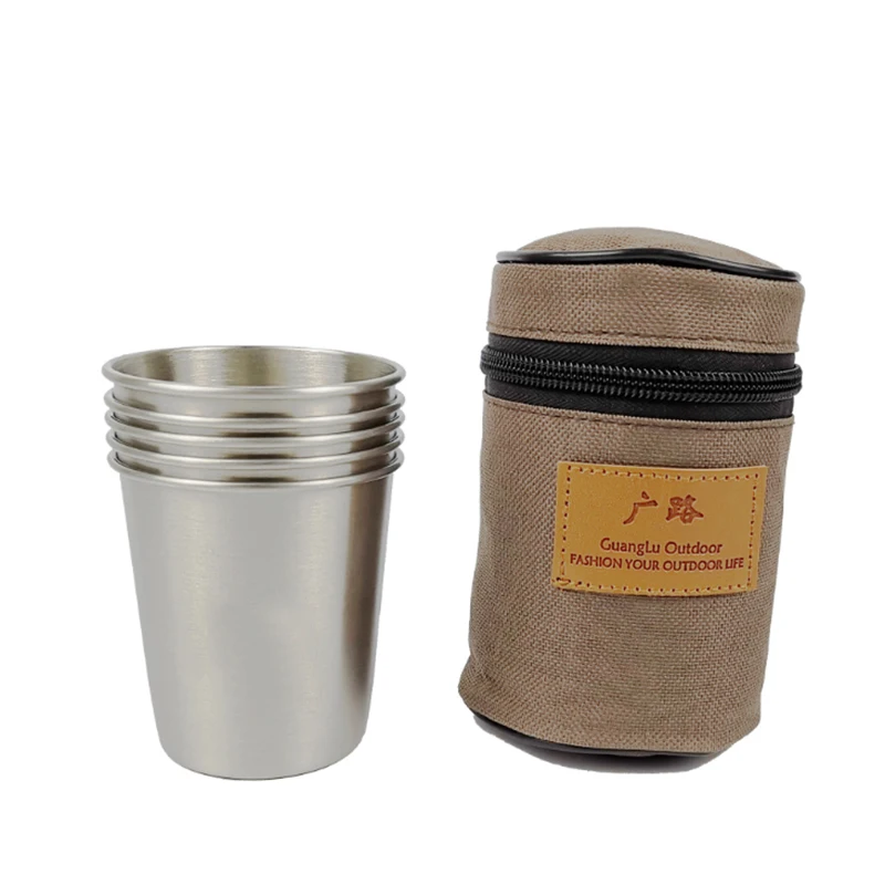 Набор стаканов из нержавеющей стали чашка для питья вина пива кофе виски молока