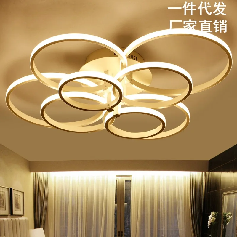 

Simple living room bedroom lamp decoration dining room lamp ceiling lamp atmosphere circular living room bedroom dining room