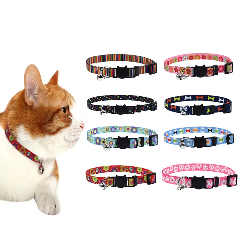 Ошейник для кошек с колокольчиком регулируемая безопасная Пряжка котят