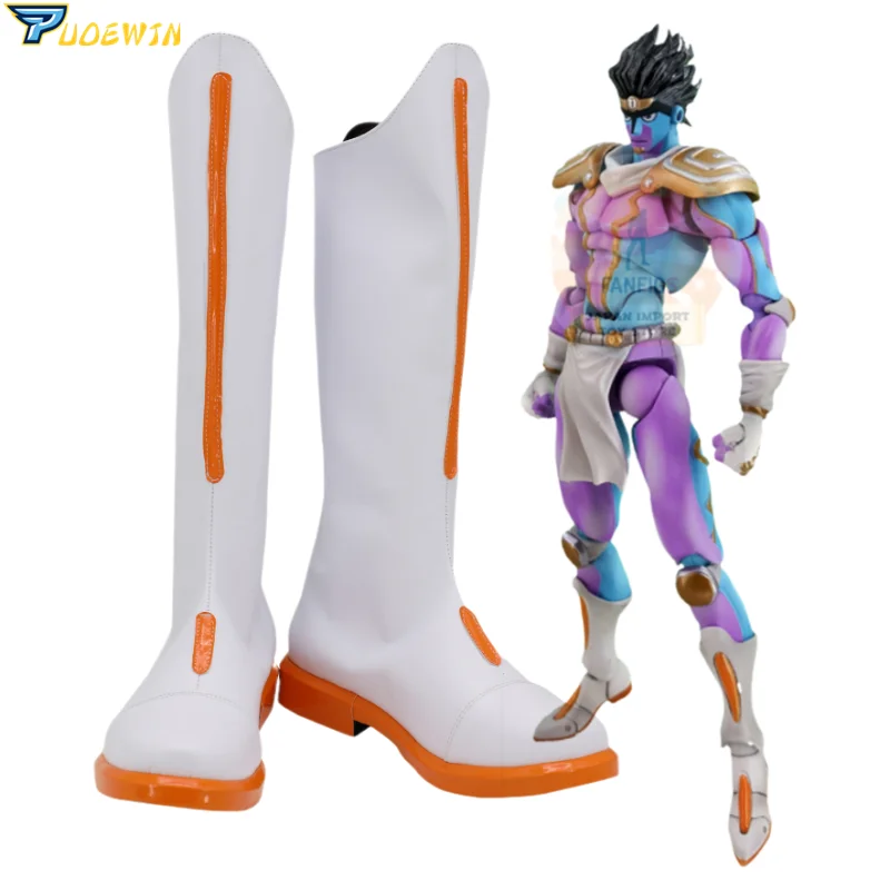 

Ботинки для косплея аниме Jotaro Kujo, Платиновые, со звездой, на заказ