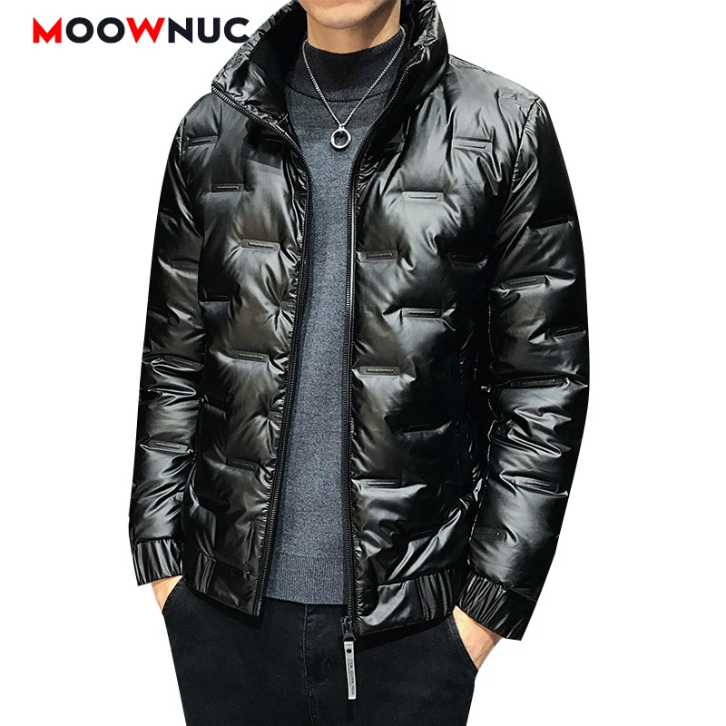 

2020 Fashion Parkas Male Warm Thick Men's Winter Jacket Coat Solid Windbreaker Outwear New Overcoat Trench Fit MOOWNUC Black