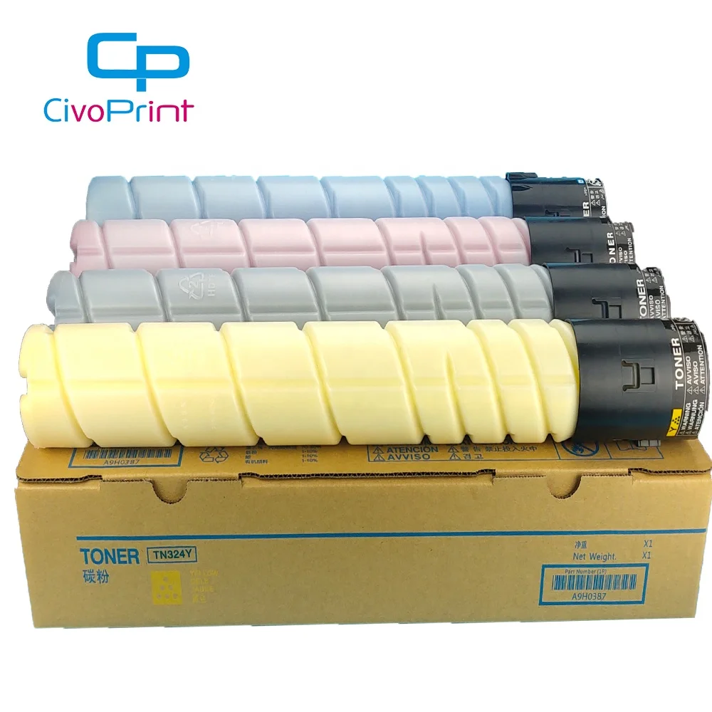 Civoprint compatible toner konica minolta bizhub TN324 C258 C308 C368 refilling toner TN324 for toner cartridge konica minolta