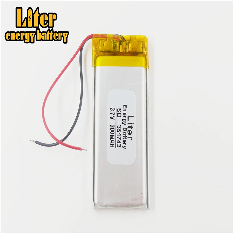 3 7 V литий полимерный аккумулятор 351743 300MAH точка чтения ручка рекордер маленькие