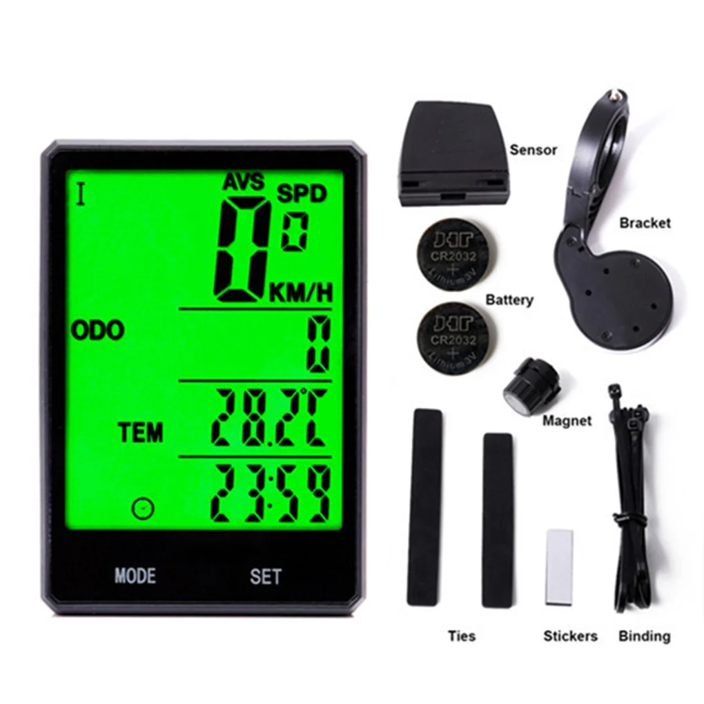 

2.8" LED Screen Bicycle Computer Wireless Wired Bike Computer Waterproof Speedometer Odometer Stopwatch for Cycling