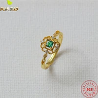 carved retro 100 925 sterling silver rings for women light luxury hollow zircon exquisite open ring fashion fine jewelry