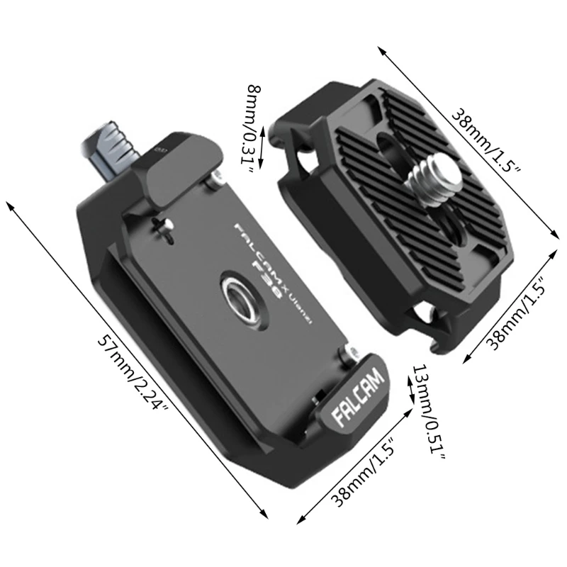 

Falcam F38 DSLR Camera Quick Release Plate, QR System Tripod Mount Adapter Compatible with all 38mm Acra-swiss Plate