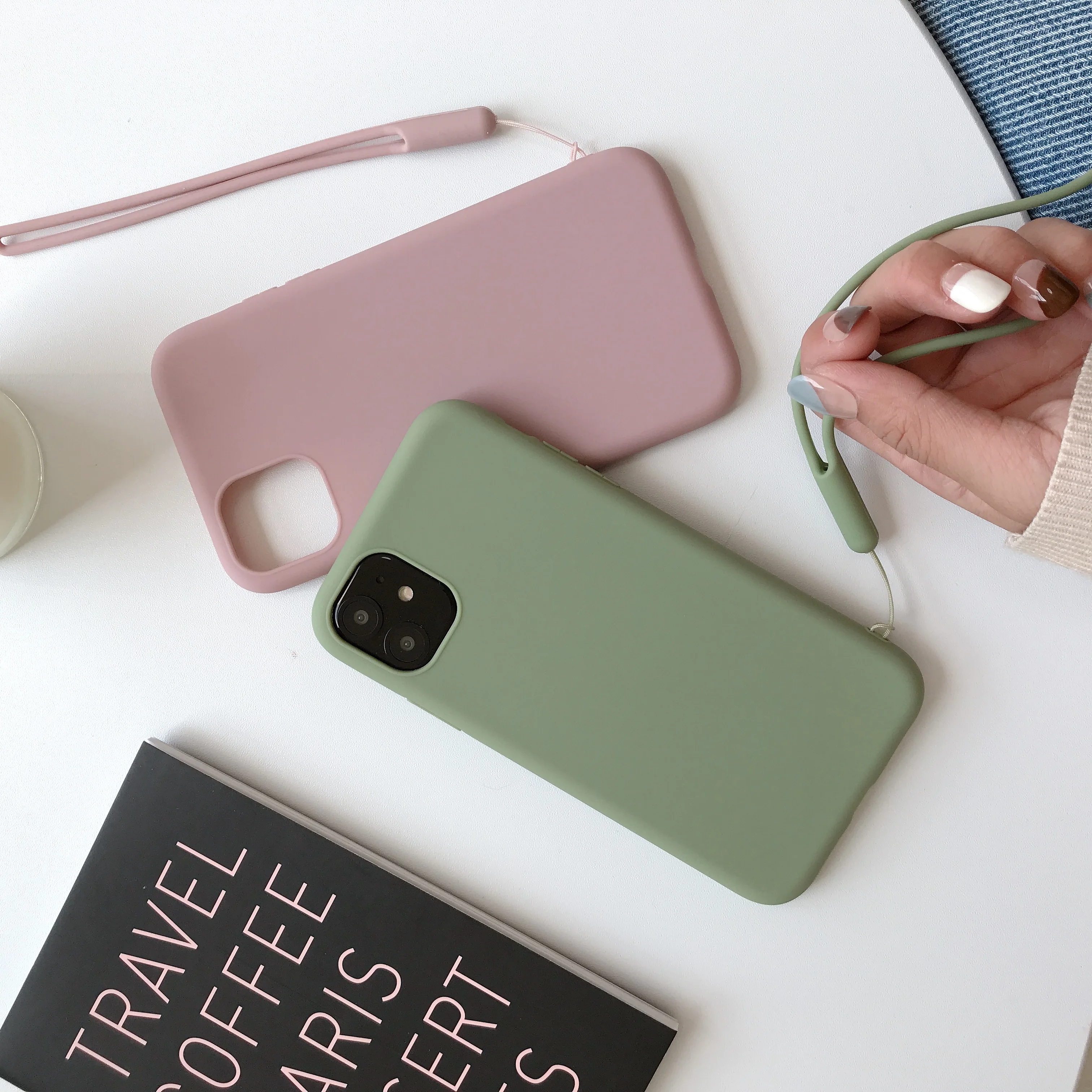 Чехол для мобильного телефона iPhone 6 ярких цветов 6s 7 8 Plus X XR XS 11 Pro Max милый простой