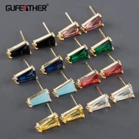 gufeather m1125jewelry accessories18k gold platedcopperzirconspass reachnickel freediy earringsjewelry making10pcslot