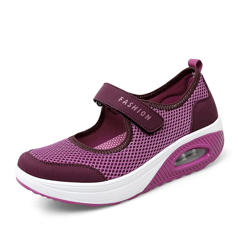 2021 Hot Sale Women Tennis Shoes Slip on Thick Bottom Sneakers Woman Gym Sport Outdoor Walking Fitness Trainers Tenis Feminino