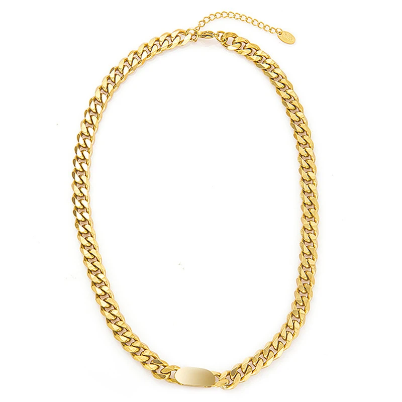 

TOSAKO Necklace Stainless Steel Gold Color Pendants Sweater Chain 2021 Trend