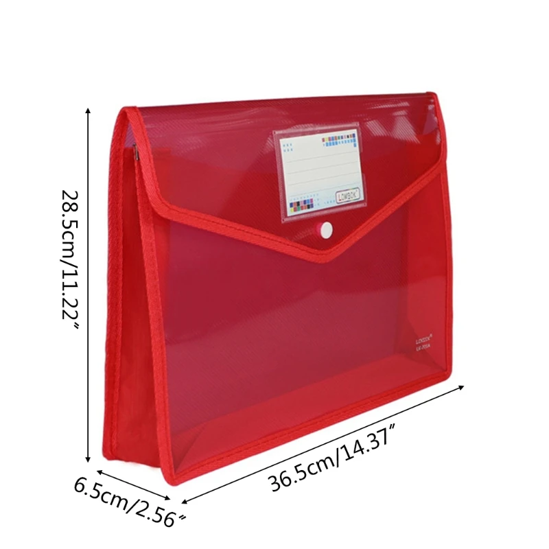 

A4 B4 Transparent Document Storage Organizer Three-Dimensional File Bag Papers Pouch Folder