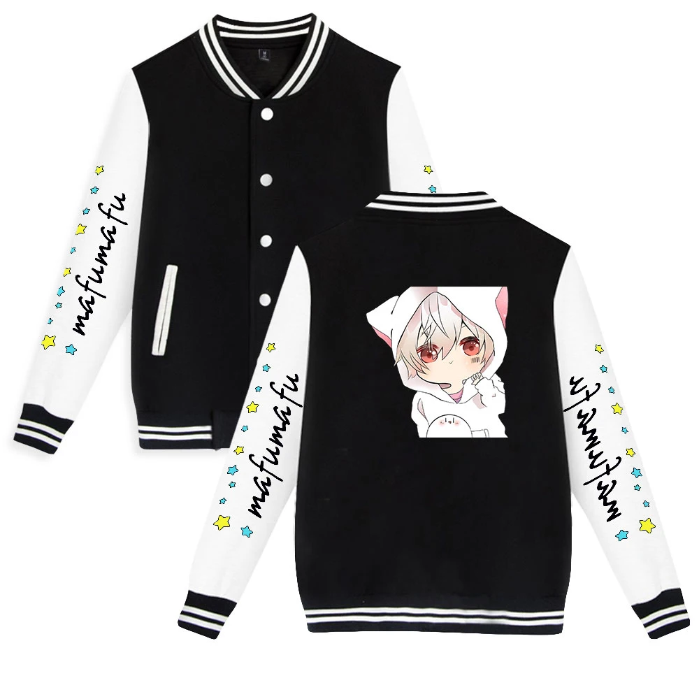 

Mafumafu Soraru с принтом после дождя, Осень-зима, праздничная молодежная одежда в стиле преппи унисекс, милая бейсбольная форма