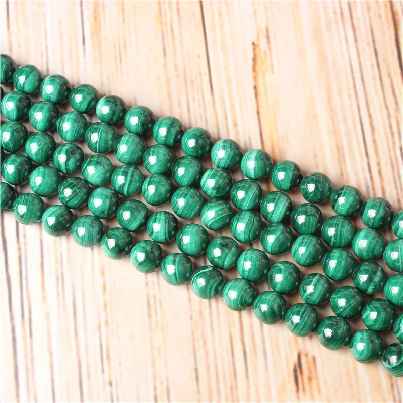 

Malachite 4/6/8/10/12mm Natural Stone Loose Beads Matte Jewelry Bracelet Necklace Make