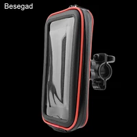 besegad universal bike phone mount waterproof holder support bag pouch for bicycle motorcycle motorbike handlebar 5 5 6 3 inch