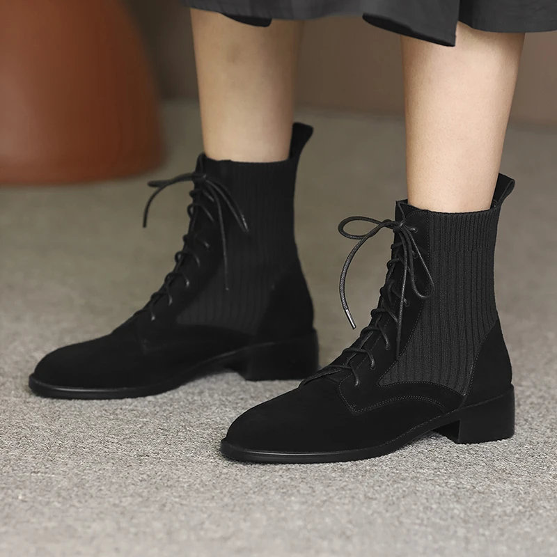 spesifikasi Besar Ukuran 34-43 Dan Wanita Platform Sepatu Baru Musim Gugur Wanita Cahaya Nyaman Chunky Sepatu Fashion Renda Wanita Sepatu Alas Kaki