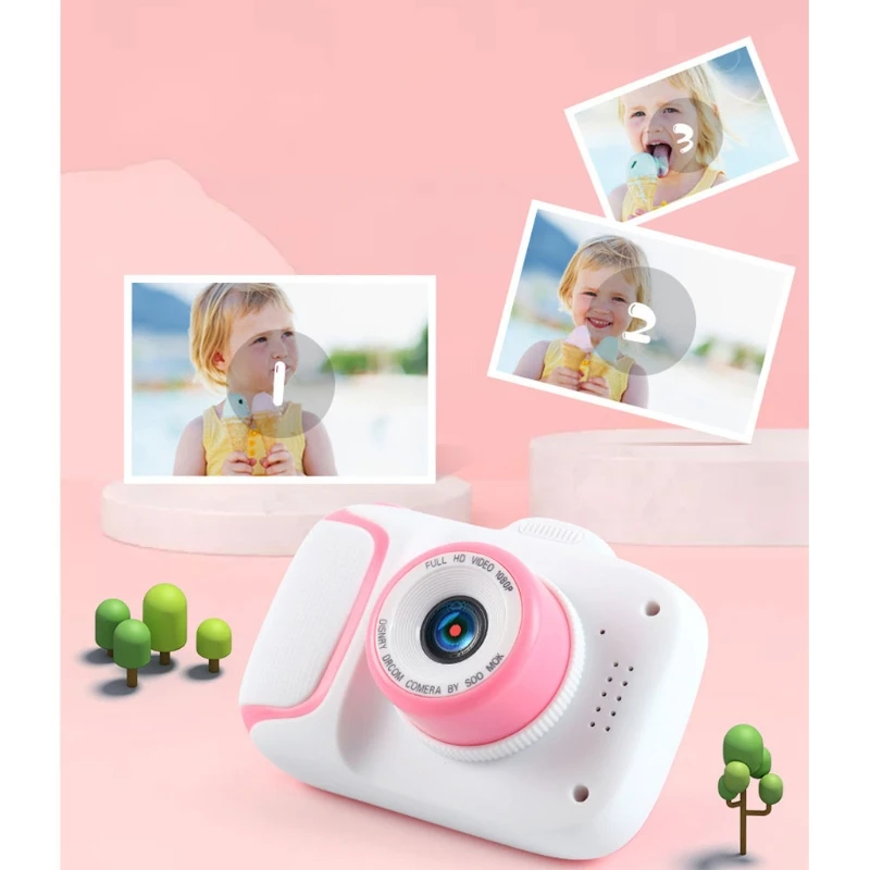 

DXAD Upgraded Anti-Collision Toy Video Camera Camcorder 2inch IPS Screen Cartoon Bunny Digital Video Camera Toy for Teenagers