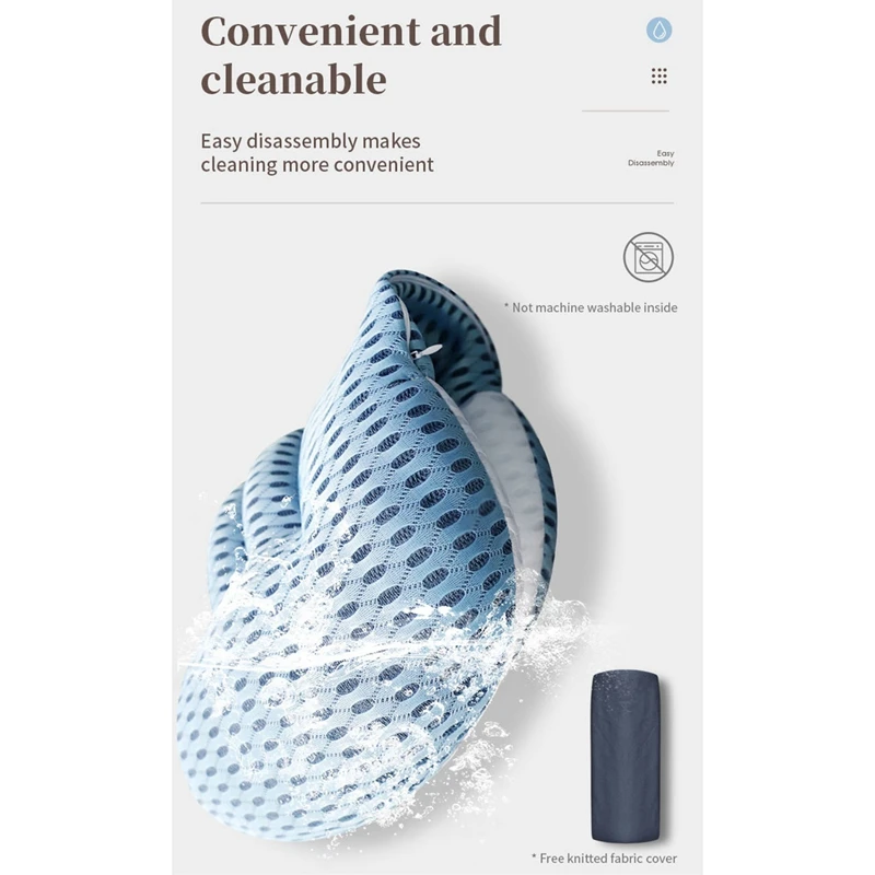 

Cervical Spine Massager Back Inflatable Dual Warm Compress Shoulder Neck Household Electric Massage Pillow